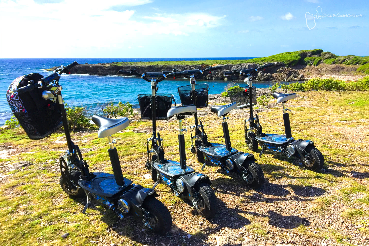 excursion en Guadeloupe trotinette